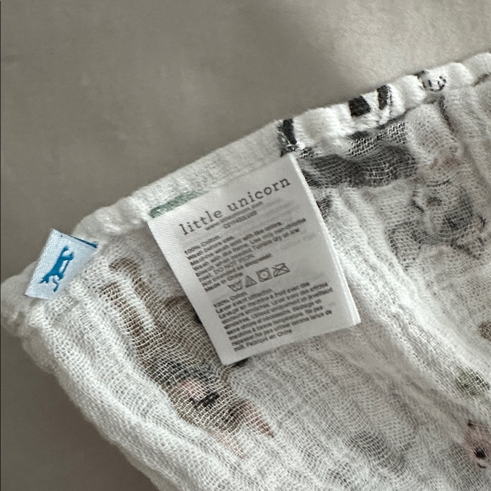 Little Unicorn Woof Muslin Swaddle - Picture 3 of 4